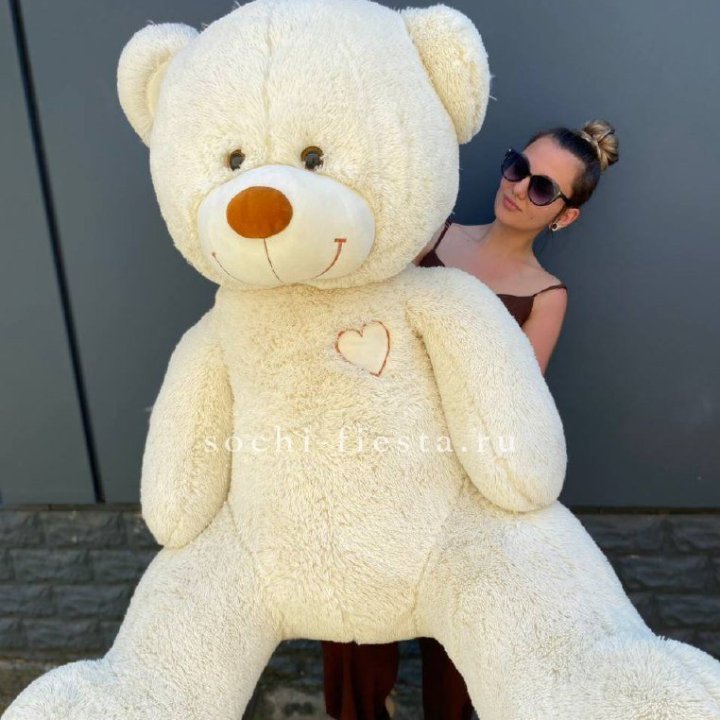 Белый плюшевый мишка большой в Ижевске