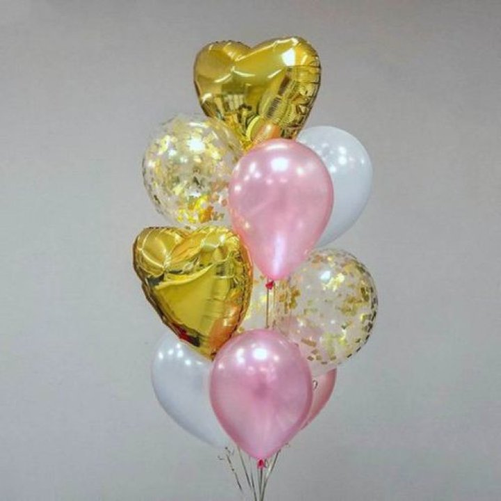 Облако шаров "Рози голд" в Ижевске