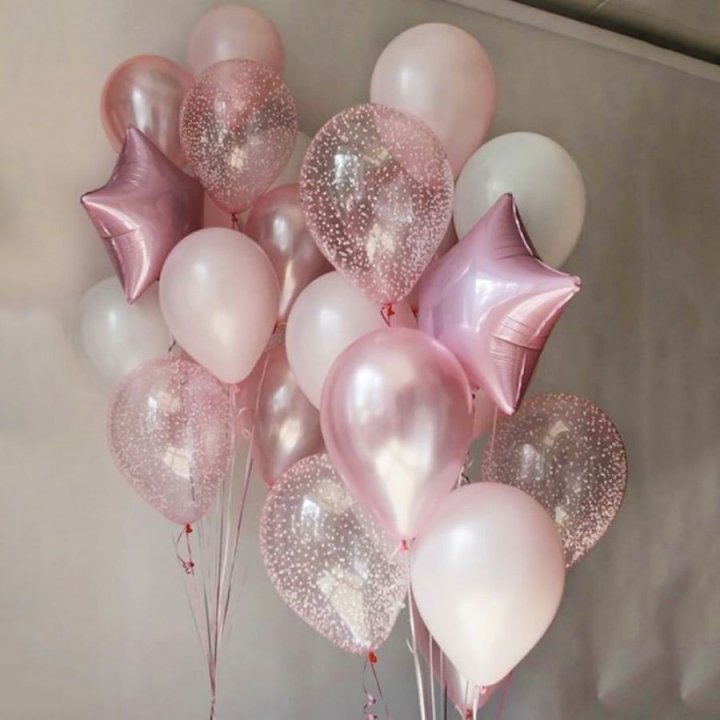 Фонтаны шаров "Розовый" в Ижевске