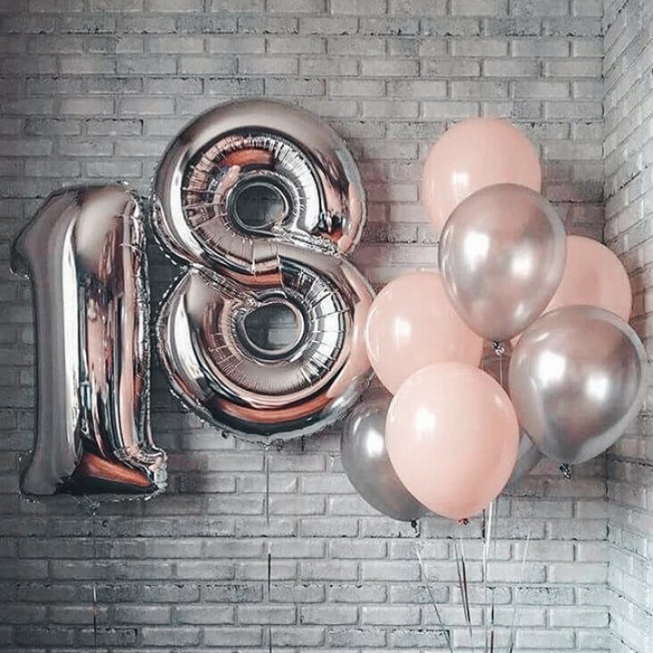 Фольгированный шар Серебряная Цифра в Ижевске