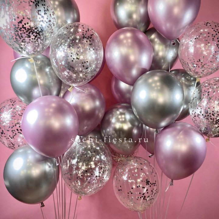Фонтан шаров "Сильвер пинк" в Ижевске