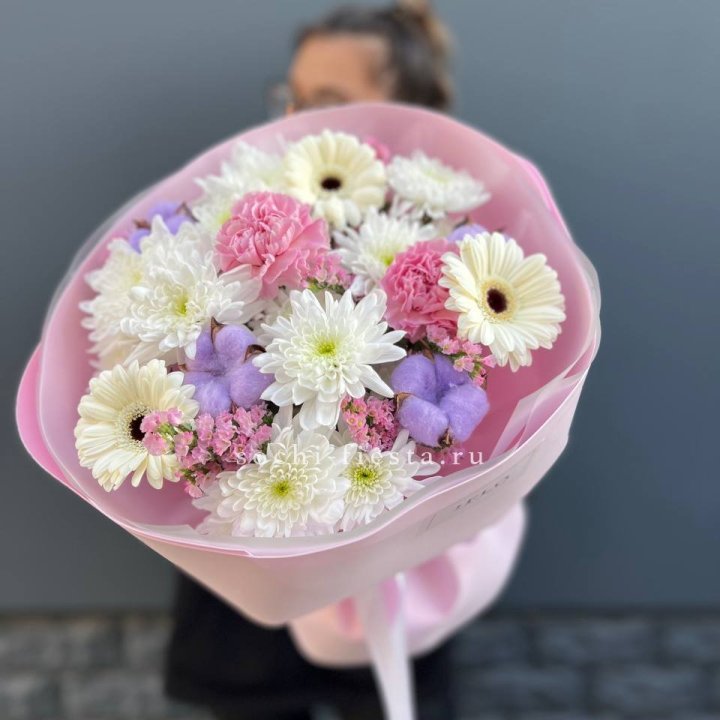 Букет цветов "Пинк спринг" в Ижевске