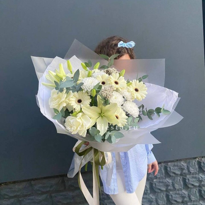 Букет с лилией и герберой в Ижевске