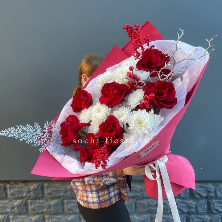 Букет "Яркая зима" в Ижевске