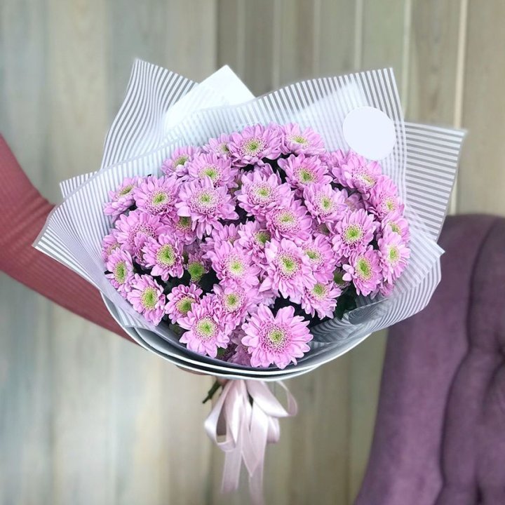 Букет розовых хризантем в Ижевске