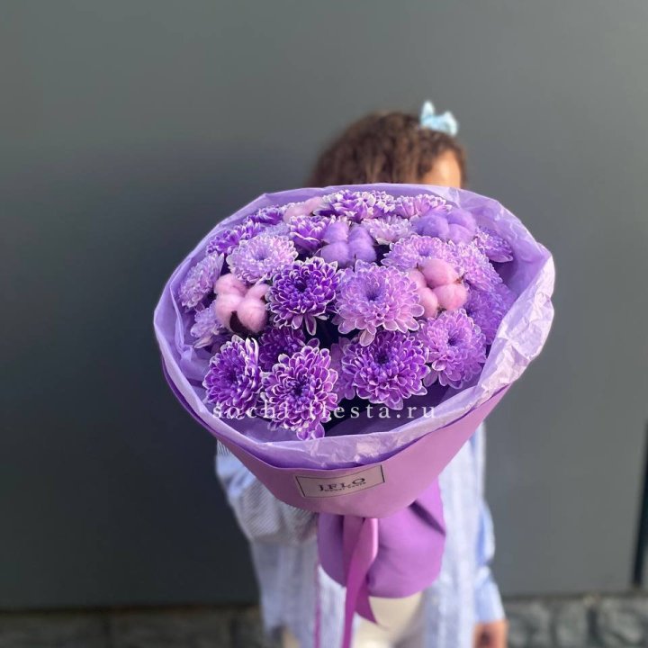 Хризантемы с хлопком в Ижевске