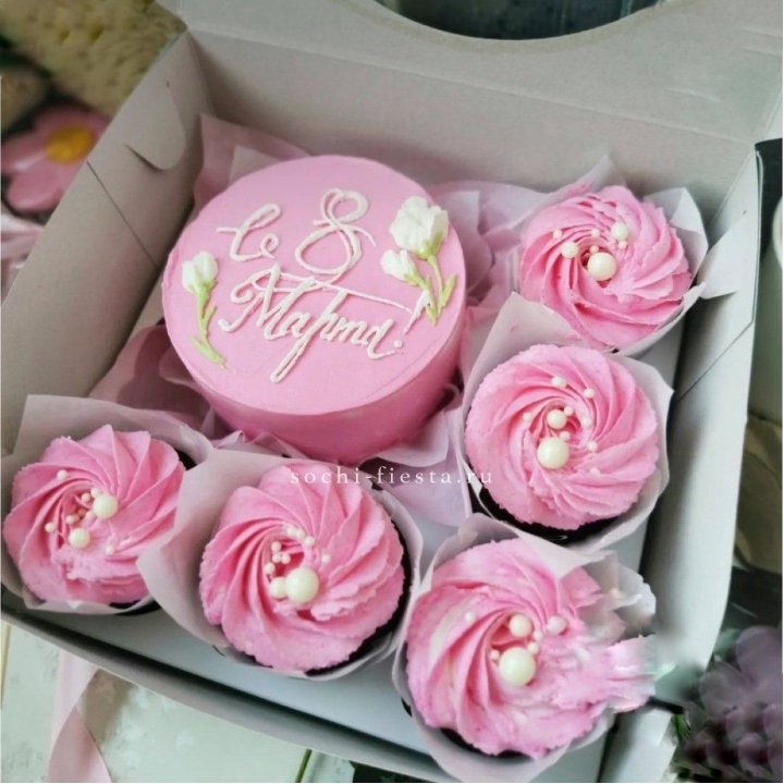 Капкейки и бенто-торт "8 марта!" в Ижевске