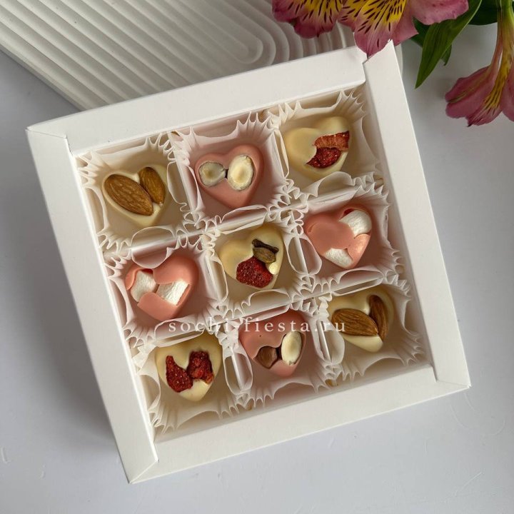 Набор конфет из бельгийского шоколада Сердца в Ижевске
