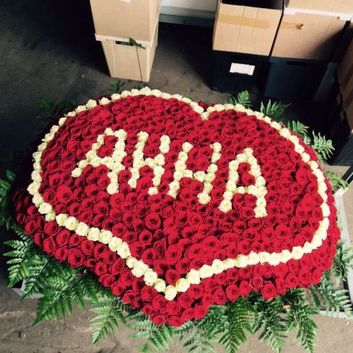 555 роз с именем в Ижевске