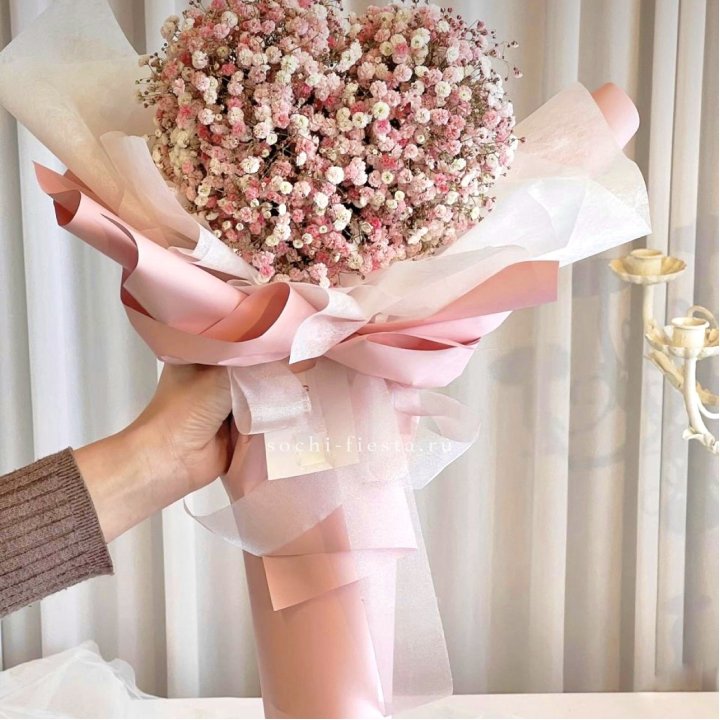 Сердце из гипсофилы  в Ижевске