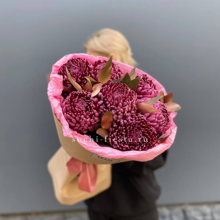 7 Хризантем Бигуди в золоте в Ижевске