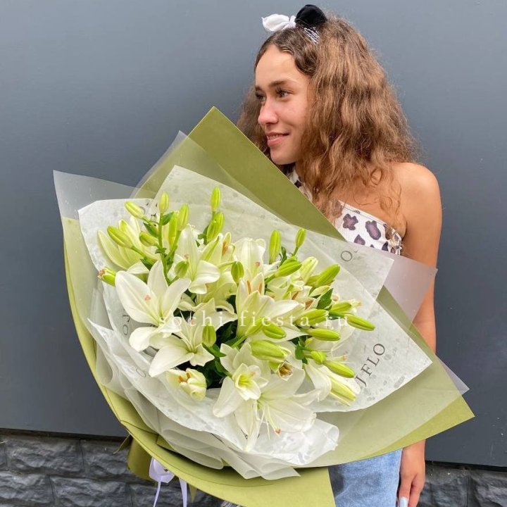 Букет  лилий "Изумруд" в Ижевске