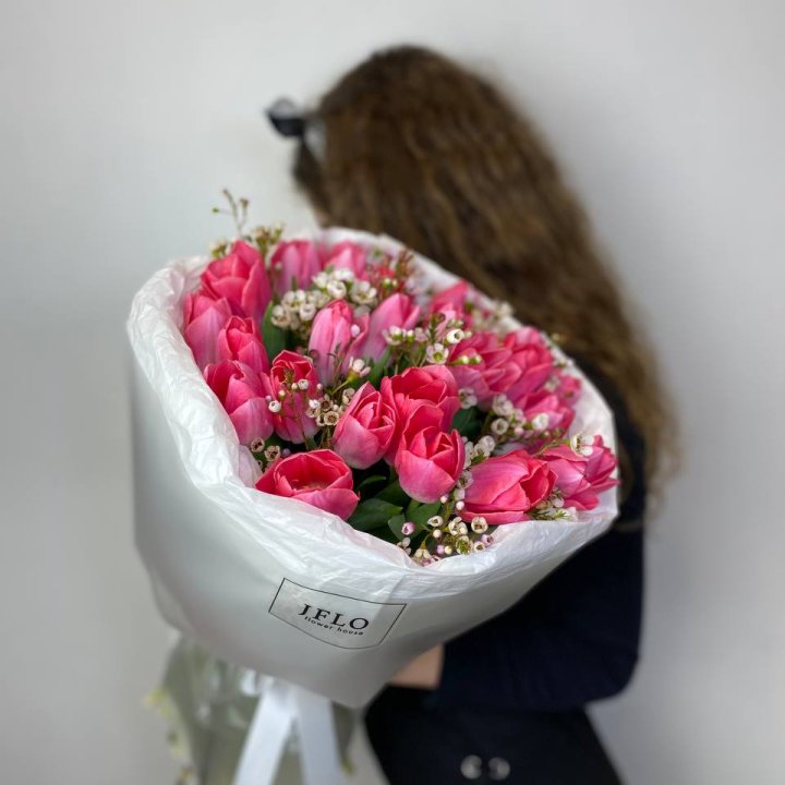 Дуо тюльпаны с хамелациумом в Ижевске