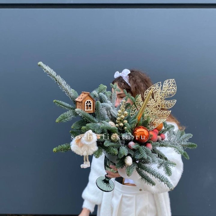 Композиция в бокале огненная  в Ижевске