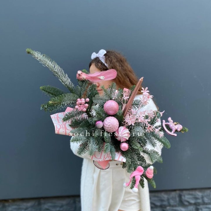 Композиция бокал розовый в Ижевске