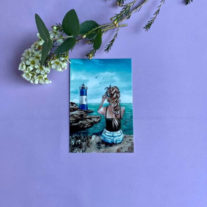 Открытка к букету "Океан" в Ижевске