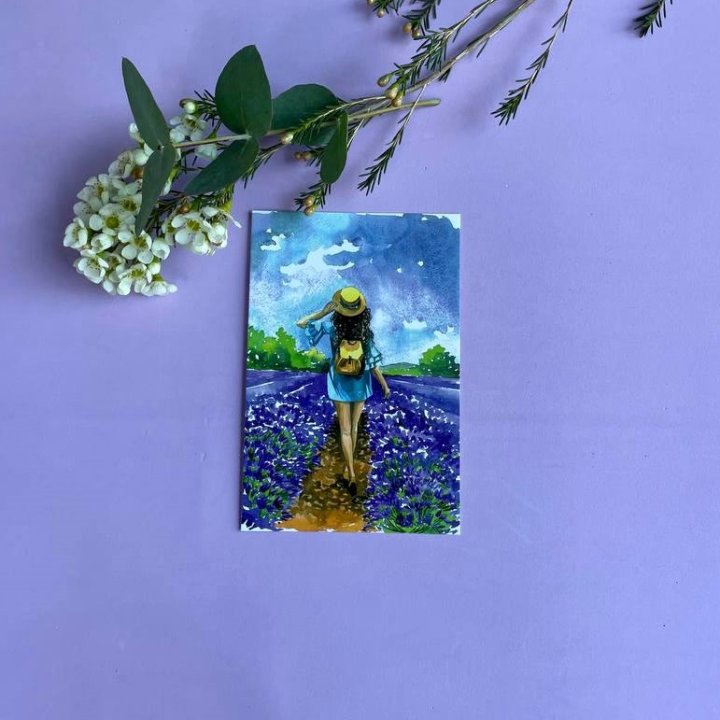 Открытка к букету "Цветочная дорога" в Ижевске