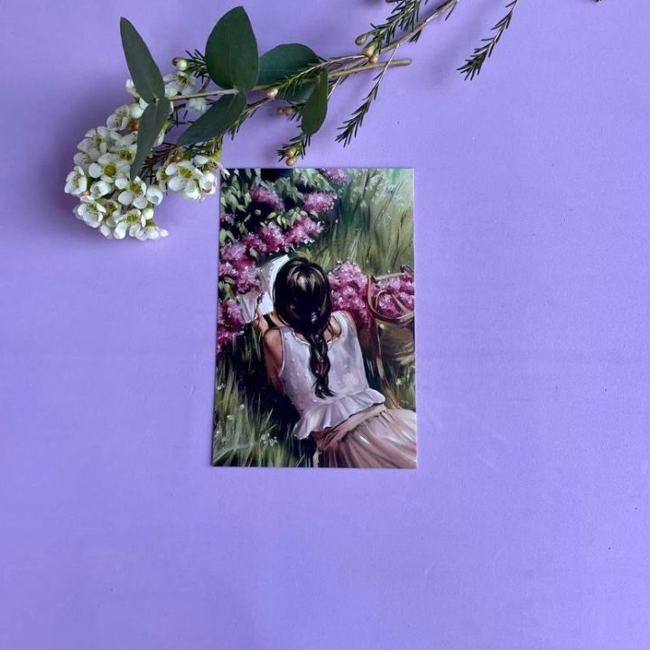 Открытка к букету "Среди пионов" в Ижевске