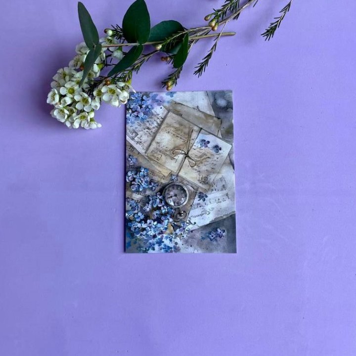 Открытка к букету "Время" в Ижевске