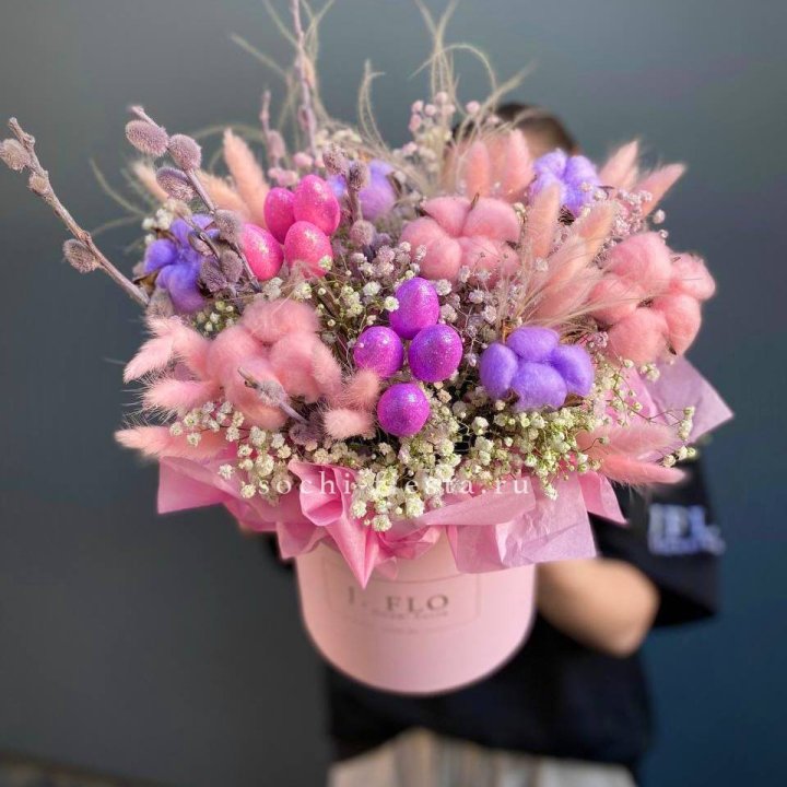 Сухоцветы в коробке  в Ижевске