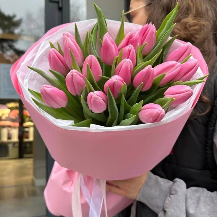  19 розовых тюльпанов в Ижевске