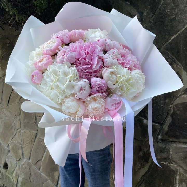 Букет "Пионы и Гортензии" в Ижевске