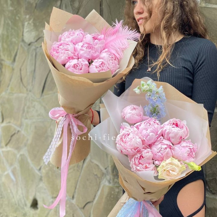 7 зефирных пионов  в Ижевске