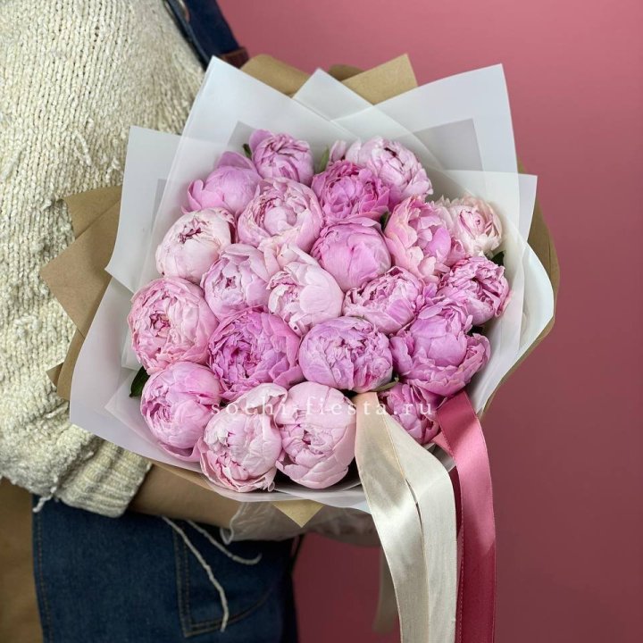 Букет из 21 пионов в Ижевске