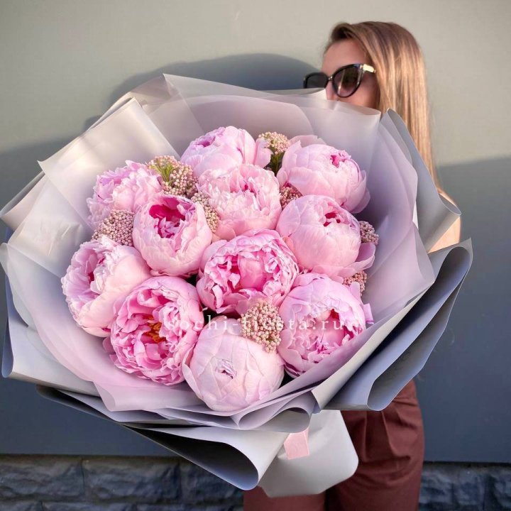 Букет с пионами "Стайл" в Ижевске