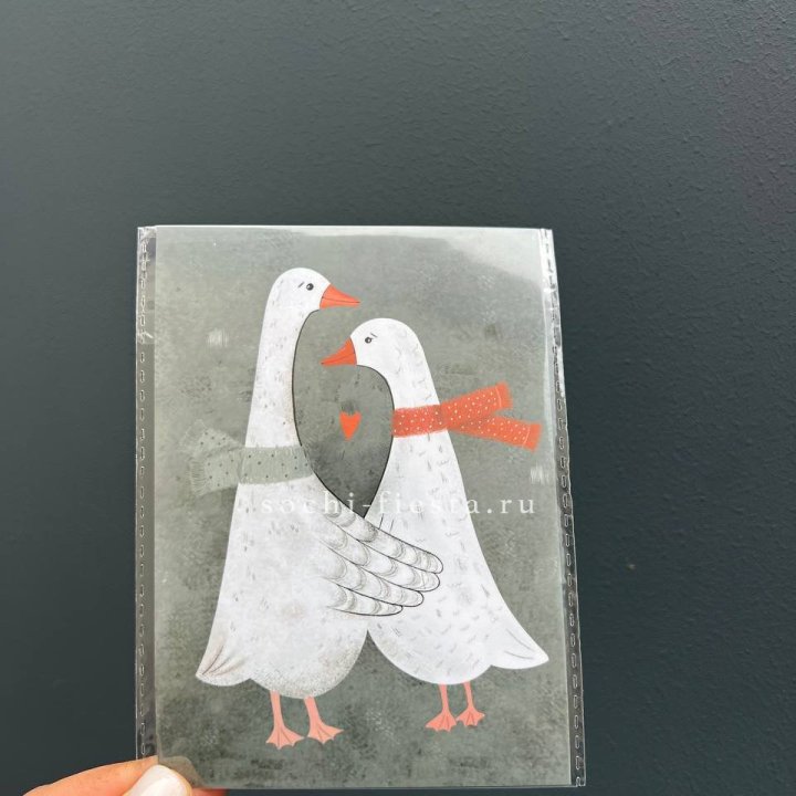 Открытка к букету "Гуси” в Ижевске