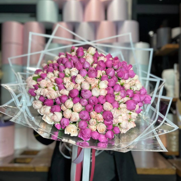 101 кустовая пионовидная роза в Ижевске