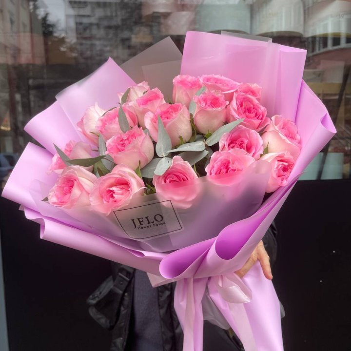  19 розовых роз в Ижевске