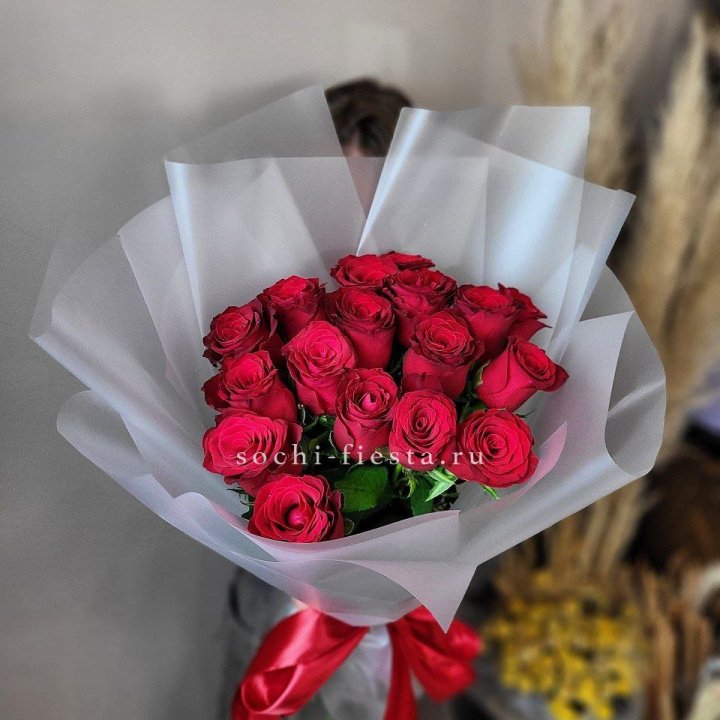 17 красных роз "Нет времени ждать" в Ижевске