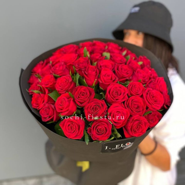 51 роза "Блек" в Ижевске