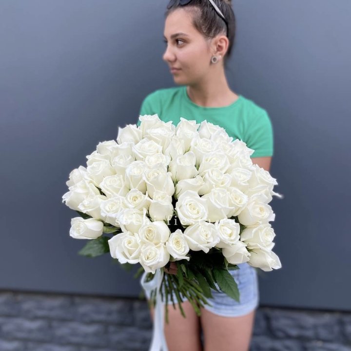51 белая роза в Ижевске