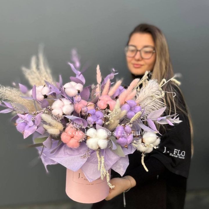 Авторский бокс с сухоцветами №4 в Ижевске