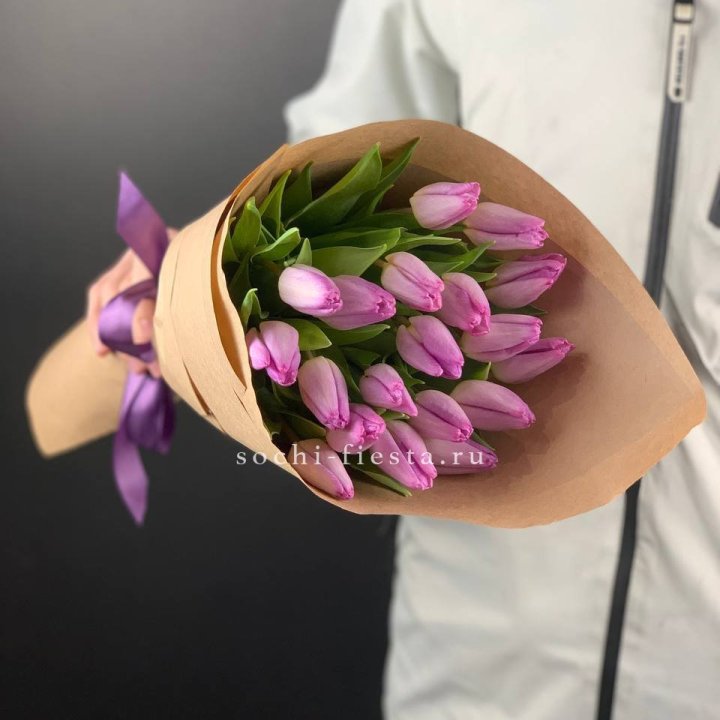 19 розовых  тюльпанов в Ижевске