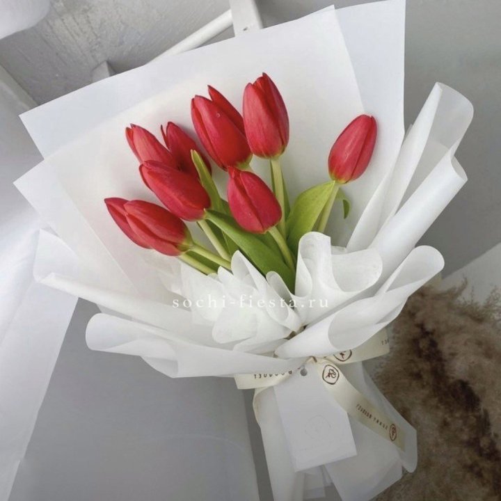 Букет красных тюльпанов в Ижевске