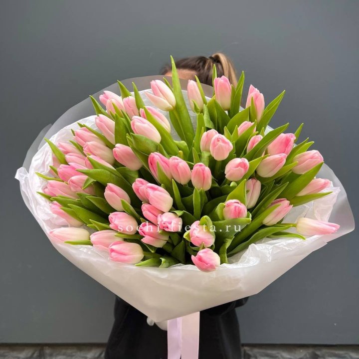 Букет тюльпанов нежно-розовых в Ижевске