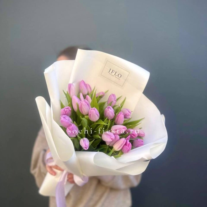25 сиреневых тюльпанов в Ижевске