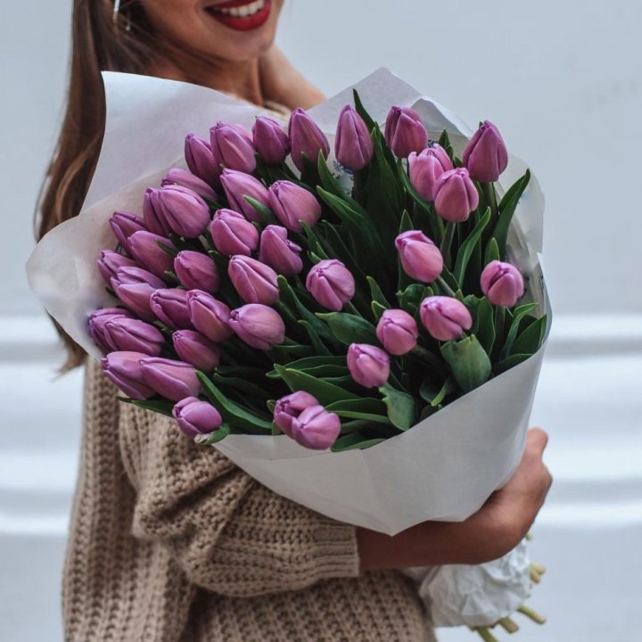 39 сиреневых тюльпанов в Ижевске